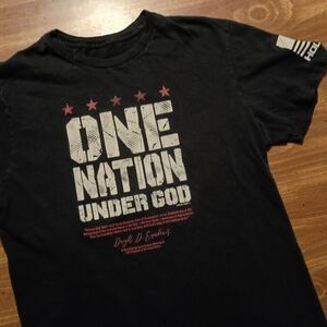 AMERICA ONE NATION UNDER GOD T-SHIRT - Large // Hold Fast flag tee shirt patriot